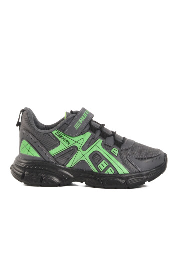 Smoke Green Velcro Mesh Light Unisex Kids Sneakers Ruffon F
