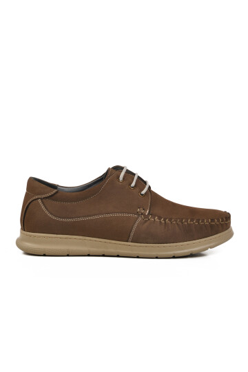 Gray Nubuck Genuine Leather Mens Casual Shoes 126 M