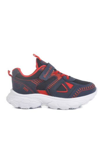 Lacivert Cırtlı Fileli Unisex Çocuk Spor Ayakkabı 1500 F