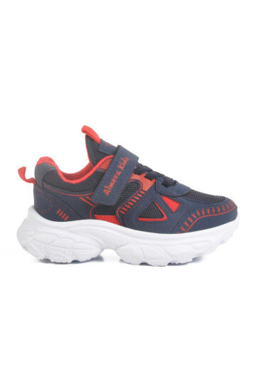 Lacivert Cırtlı Fileli Unisex Çocuk Spor Ayakkabı 1500 P