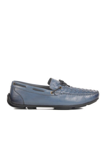 Blue Genuine Leather Mens Casual Shoes 2Y0173-163 M