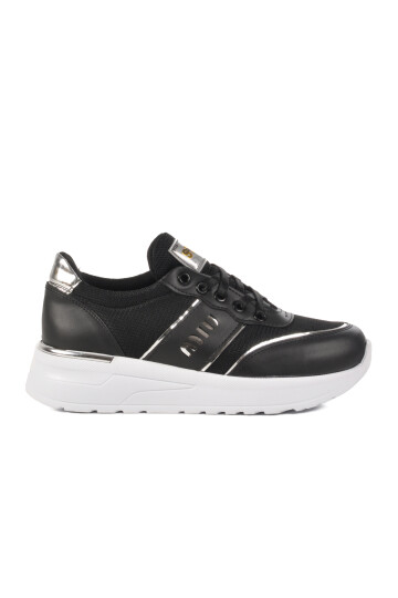 Siyah Kalın Taban Kadın Sneaker 77912 Z