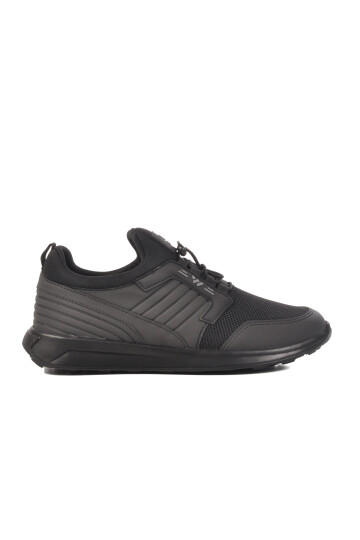 Black Mesh Lock Laced Mens Sneakers Canis M