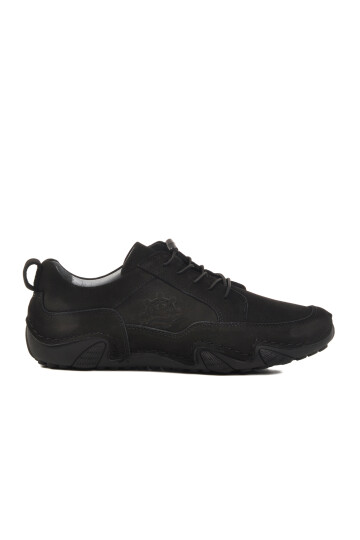 Black Nubuck Genuine Leather Womens Casual Shoes 125-SZ