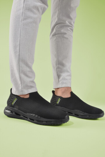 Siyah Memory Foam Hafif Esnek Hava Alan Erkek Spor Ayakkabı 241403 M