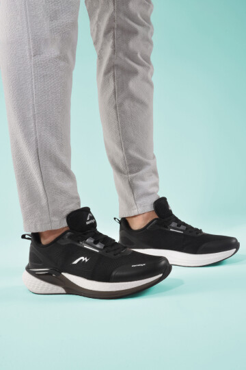 Black Mesh Lightweight Memory Foam Mens Sneakers M-5247 M