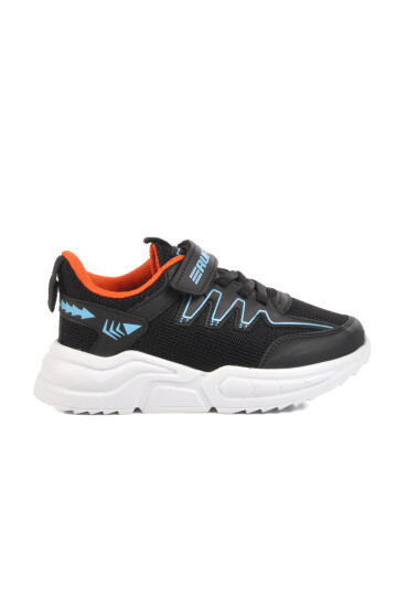 Black Velcro Lightweight Boys Sneakers Ruffon P