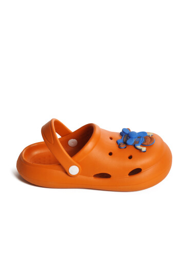 Orange Girls Sabo Slippers Kid F