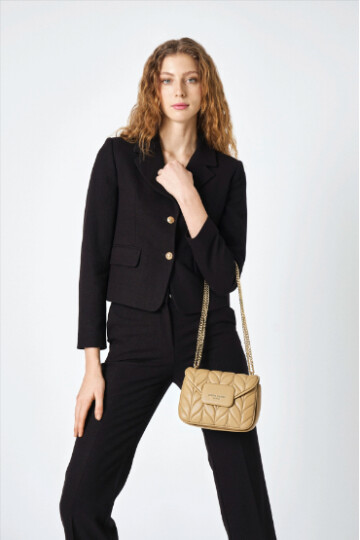 Beige Womens Shoulder Bag 05PC25Y10106-KLSA