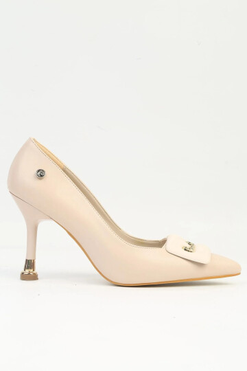 Beige Womens High Heel Shoes PC-54029 Z