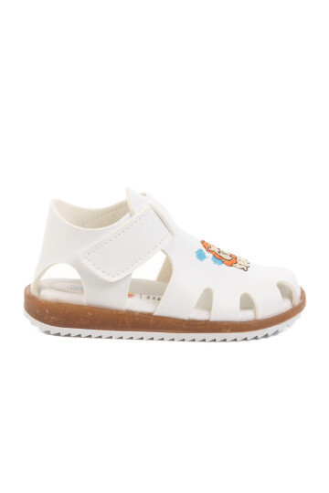 White Velcro Lightweight Unisex Childrens Sandals 17373 B