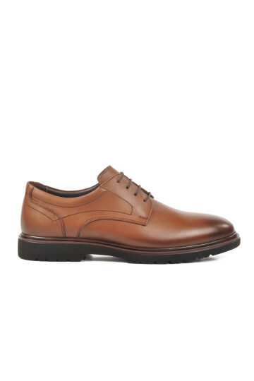Brown Genuine Leather Orthopedic Mens Casual Shoes 3Y1212 M
