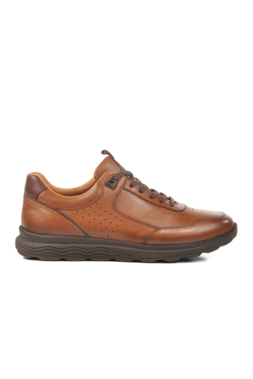 Brown Genuine Leather Orthopedic Mens Casual Shoes XS1584 M