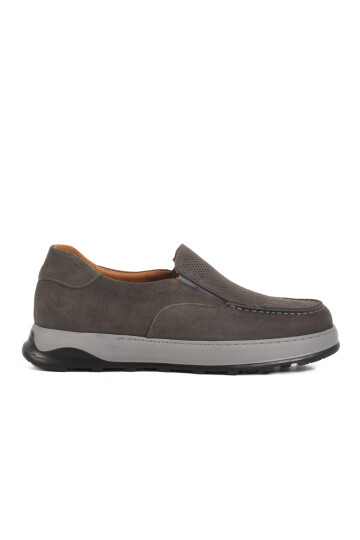Smoke Nubuck Genuine Leather Mens Casual Shoes Premium 8210 M