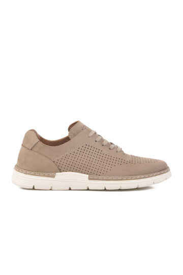 Gray Nubuck Genuine Leather Mens Casual Shoes 2Y0938-E197 M