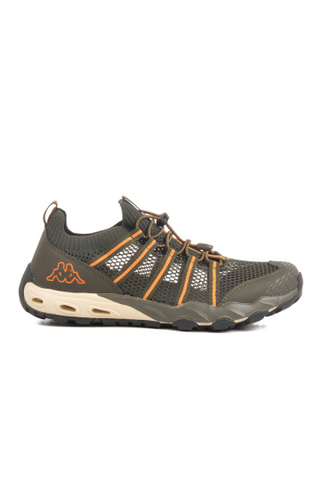 Khaki-Orange Mens Sports Shoes Logo Okavando M