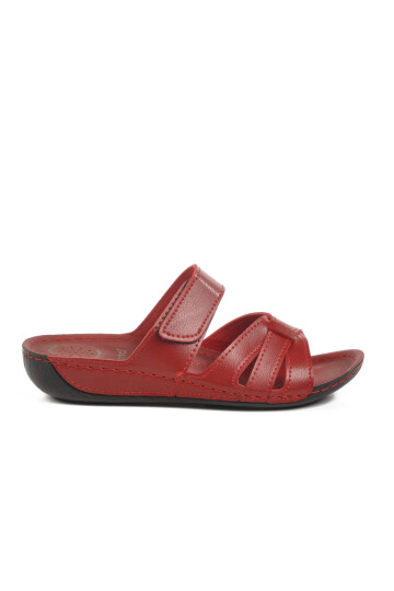 Red Velcro Anatomical Womens Slippers 16.058 Z