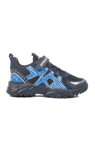 Navy Blue Velcro Mesh Boys Sports Shoes 2540 F