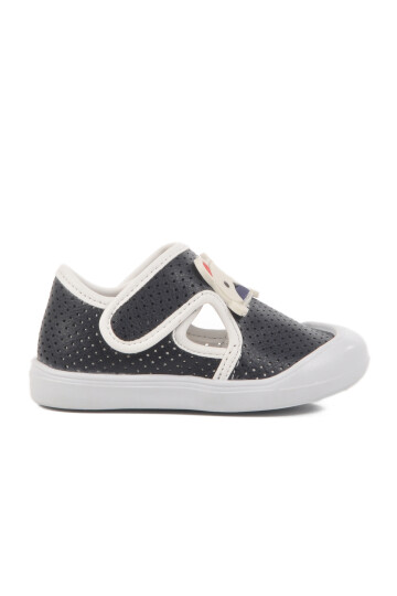 Navy Blue Velcro Orthopedic Unisex Baby Shoes 25T101 İA