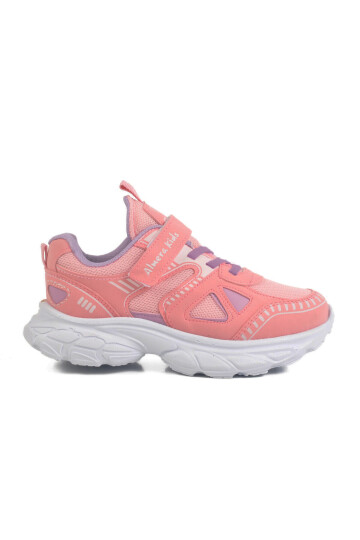 Pink Lilac Velcro Mesh Girls Sneakers 1500 P