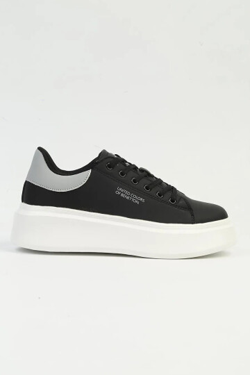 Black and White Womens Sneakers BNI-10232 Z