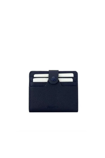 Black Genuine Leather Mens Card Holder 1505