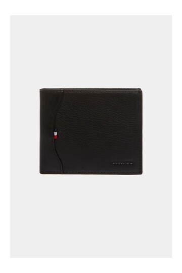 Black Genuine Leather Mens Wallet 1744