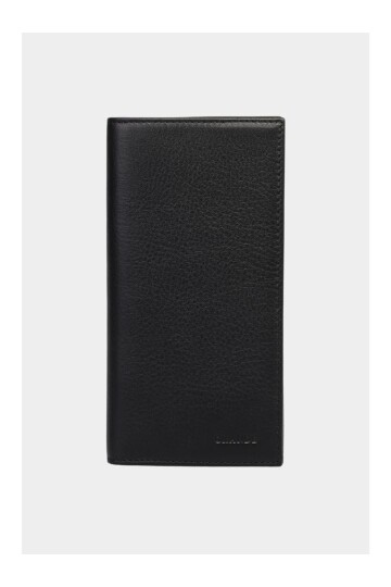 Black Genuine Leather Mens Wallet 1764