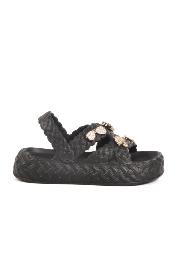 Black Eva Lightweight Flexible Womens Slippers 804 Z