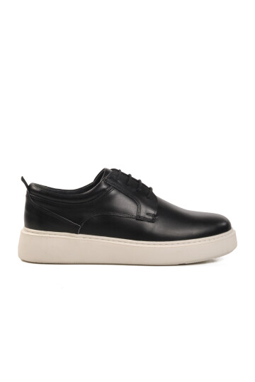 Black Genuine Leather Mens Casual Shoes A-40 M