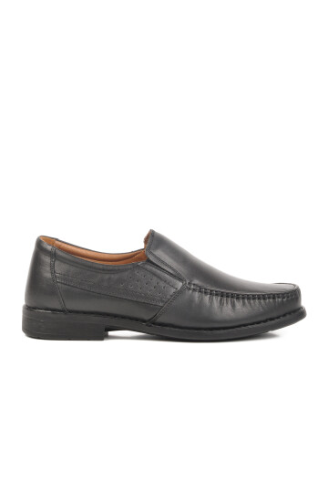 Black Orthopedic Genuine Leather Mens Casual Shoes 4Y060 M