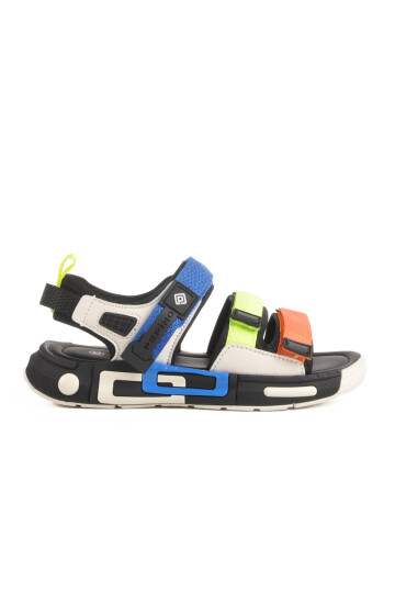 Black Velcro Light Anatomical Boys Sandals 1947 F