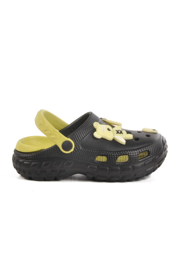 Siyah Eva Hafif Unisex Çocuk Sabo Terlik 960 P-F