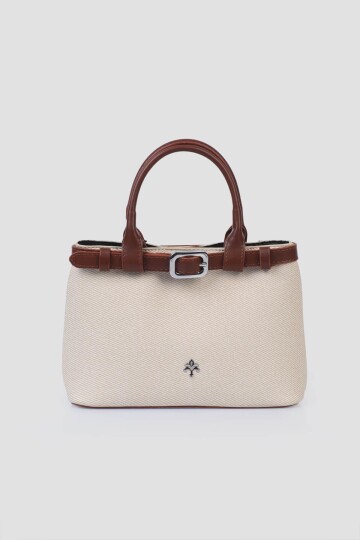 Beige Womens Hand and Shoulder Bag IM590