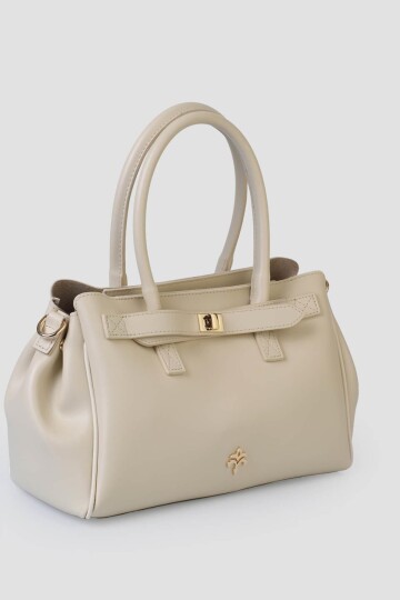 Beige Womens Hand and Shoulder Bag IM596