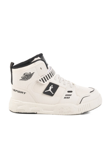 White Velcro Ankle Boy Sneaker King Long F