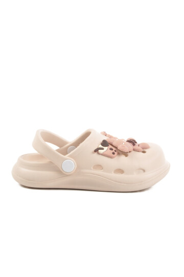 Ecru Eva Lightweight Girls Sabo Slippers 303 P