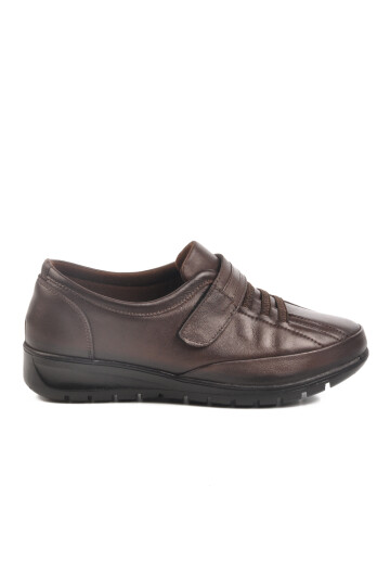 Brown Genuine Leather Anatomic Womens Casual Shoes 7679-26K Z