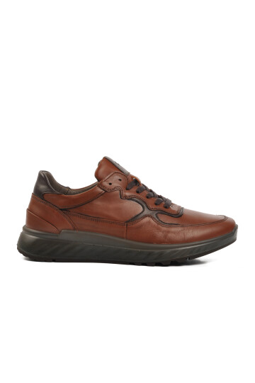 Brown Genuine Leather Orthopedic Mens Casual Shoes 28840 M