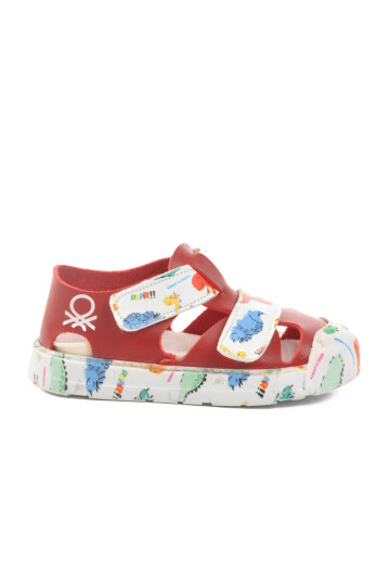 Red Velcro Baby Girl Sandals BN-1409 B