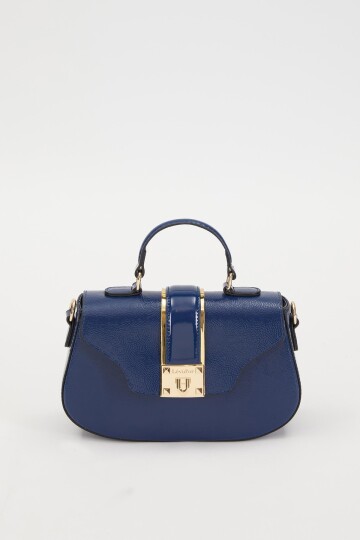 حقيبة كتف نسائية باللون الأزرق الداكن والجملي 930214