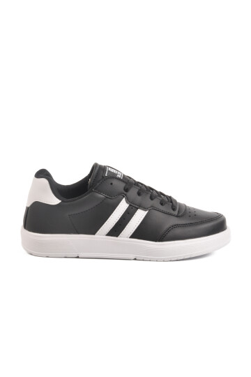 Black White Lace-Up Unisex Skin Sneakers 163 G