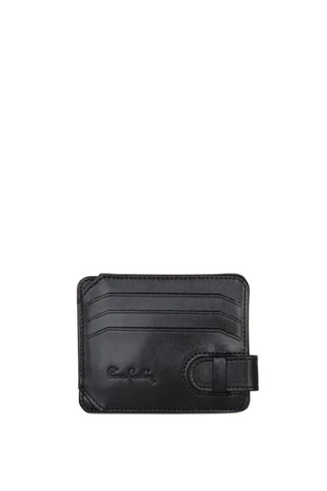Black Genuine Leather Mens Card Holder 510