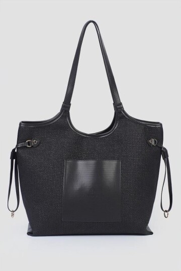 Black Womens Hand and Shoulder Bag IM611