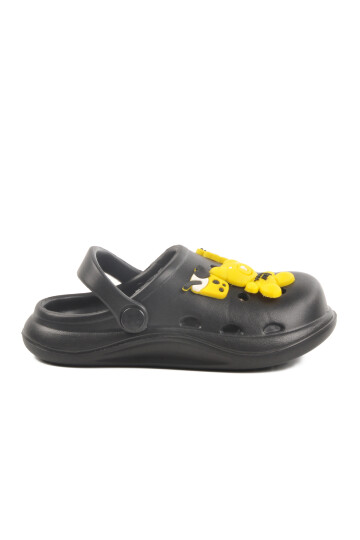 Black Eva Lightweight Girls Sabo Slippers 303 P
