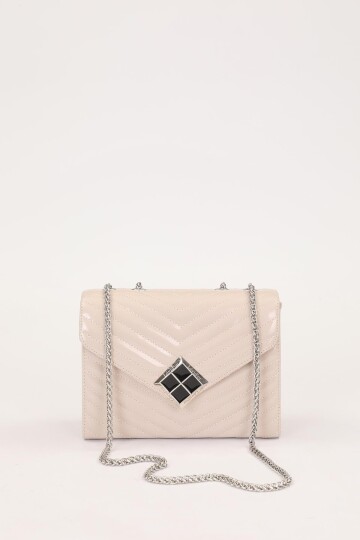 Mink Patent Leather Womens Shoulder Bag 930076