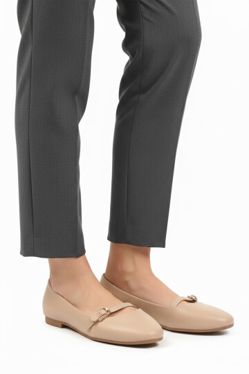 Beige Skin Light Flexible Womens Ballerinas 312456 Z