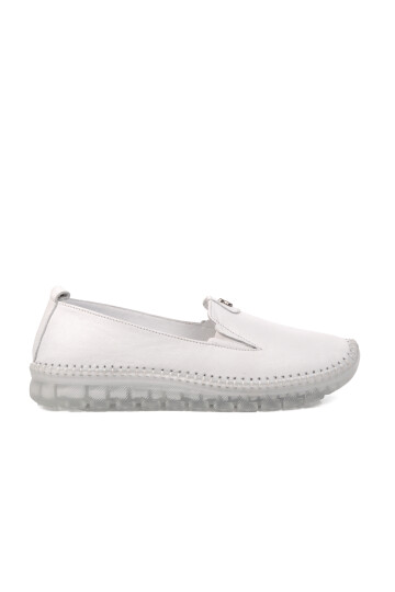 White Genuine Leather Anatomic Womens Casual Shoes 24Y9059 Z