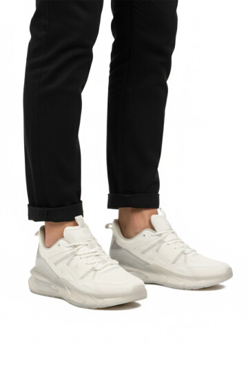 White Memory Sole Lightweight Flexible Mens Sneakers Sally M