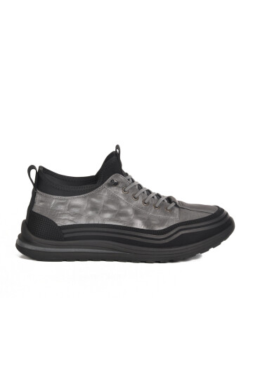 Gray Rubber Laced Mens Sneaker 25K582 M